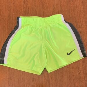 🍊5/$25 Nike Lime Green Sports Shorts size 6-9m